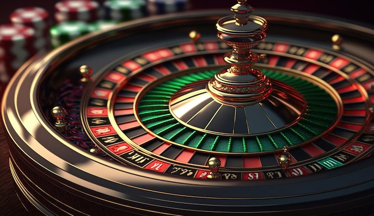 Auto Roulette wheel and live betting board on dor123 slot