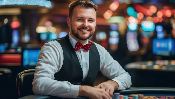 Live French Roulette wheel and betting layout on dor123 slot